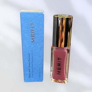 MERIT Shade Slick Tinted Lip Oil Pink Beet NIB Beauty Moisturizing Vegan 7 ml